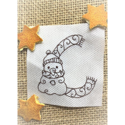 Stickdatei - Schneemann Alphabet Buchstabe C